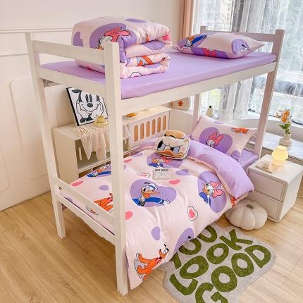 91家纺网 家纺一手货源 找家纺 卡斯诺 2023新款迪士尼斜纹磨毛宿舍床三件套 黛西公主