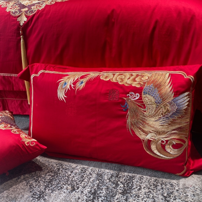 91家纺网 家纺一手货源 找家纺 爱情故事 2025新款100支婚庆四件套实拍 缔结良缘