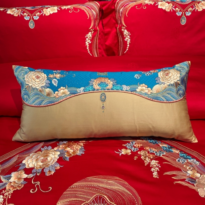 91家纺网 家纺一手货源 找家纺 爱情故事 2025新款100支婚庆四件套实拍 赋春图