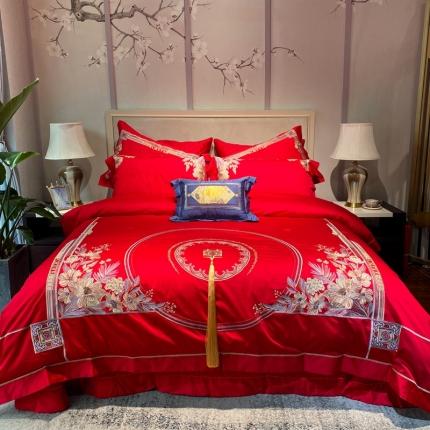 爱情故事 2025新款100支婚庆四件套实拍 秘密花园