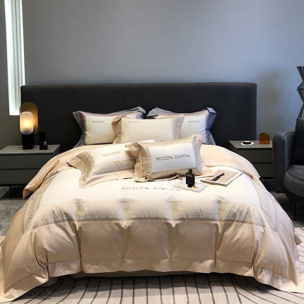 91家纺网 家纺一手货源 找家纺 黑白森林23款100支全棉四件套纯棉床上用品