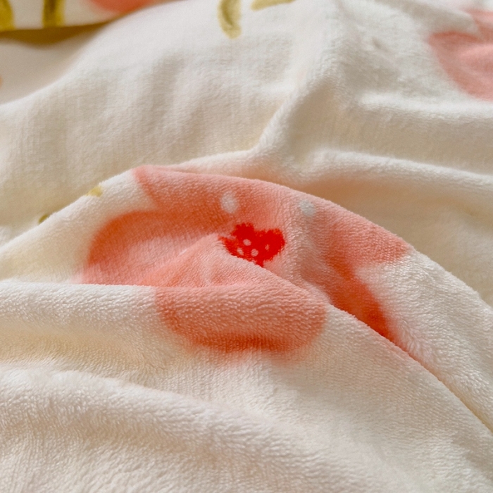 91家纺网 家纺一手货源 找家纺 慕尚 2025新款高克重加厚牛奶绒印花单被套-田园花卉系列 舒蕾