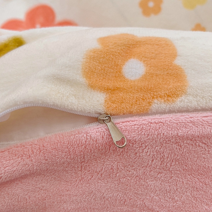 91家纺网 家纺一手货源 找家纺 慕尚 2025新款高克重加厚牛奶绒印花单被套-田园花卉系列 舒蕾