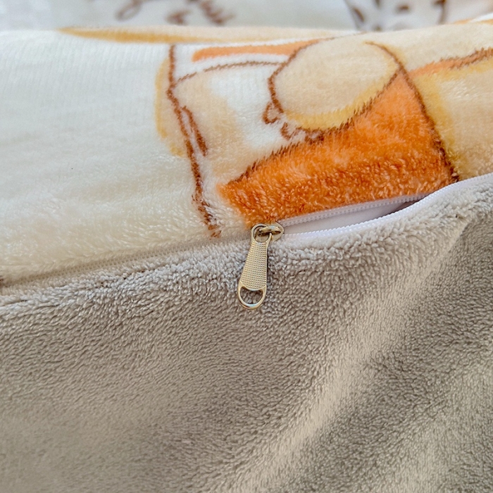 91家纺网 家纺一手货源 找家纺 慕尚 2025新款高克重加厚牛奶绒印花单被套-田园花卉系列 小怪兽