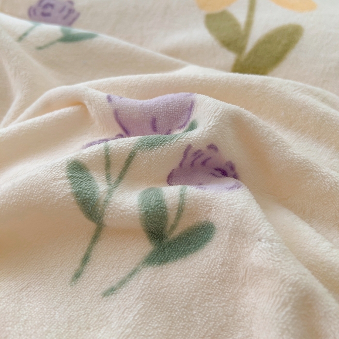 91家纺网 家纺一手货源 找家纺 慕尚 2025新款高克重加厚牛奶绒印花单被套-田园花卉系列 依恋