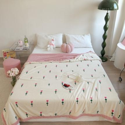 91家纺网 家纺一手货源 找家纺 （总）柚子-2023新款舒棉绒+泰迪绒双面绒毯