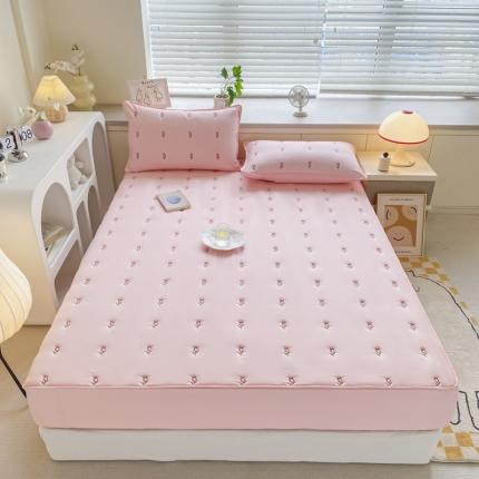 91家纺网 家纺一手货源 找家纺 （总）吉祥 2023新款水洗棉大豆刺绣床笠