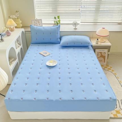 91家纺网 家纺一手货源 找家纺 （总）吉祥 2023新款水洗棉大豆刺绣床笠