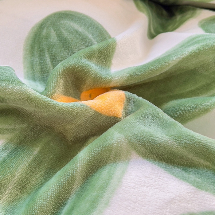 91家纺网 家纺一手货源 找家纺 慕尚 2025新款高克重加厚牛奶绒印花四件套-田园花卉系列 可爱熊