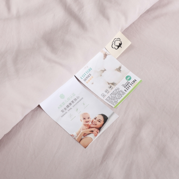 91家纺网 家纺一手货源 找家纺 棉造家居  2023年新款长绒棉花被烫印冬被子 灰色