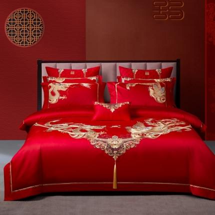 91家纺网 家纺一手货源 找家纺 （总）爱情故事 2025新款100支婚庆四件套棚拍