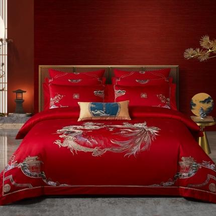 91家纺网 家纺一手货源 找家纺 （总）爱情故事 2025新款100支婚庆四件套棚拍