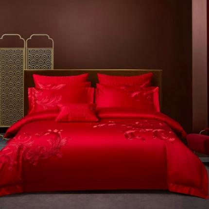 91家纺网 家纺一手货源 找家纺 （总）爱情故事 2025新款100支婚庆四件套棚拍