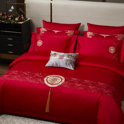 91家纺网 家纺一手货源 找家纺 （总）爱情故事 2025新款100支婚庆四件套棚拍