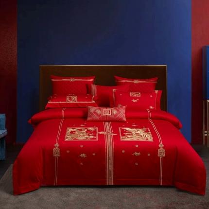 91家纺网 家纺一手货源 找家纺 （总）爱情故事 2025新款100支婚庆四件套棚拍