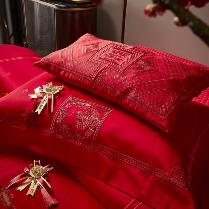 91家纺网 家纺一手货源 找家纺 （总）爱情故事 2025新款100支婚庆四件套棚拍