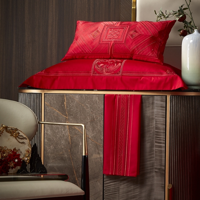 91家纺网 家纺一手货源 找家纺 （总）爱情故事 2025新款100支婚庆四件套棚拍