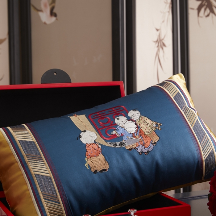 91家纺网 家纺一手货源 找家纺 爱情故事 2025新款100支婚庆四件套棚拍百子纳福