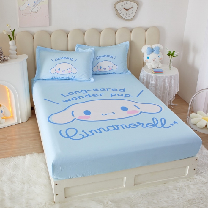 91家纺网 家纺一手货源 找家纺 （总）蘭菲 2023新款三丽鸥全棉单床笠