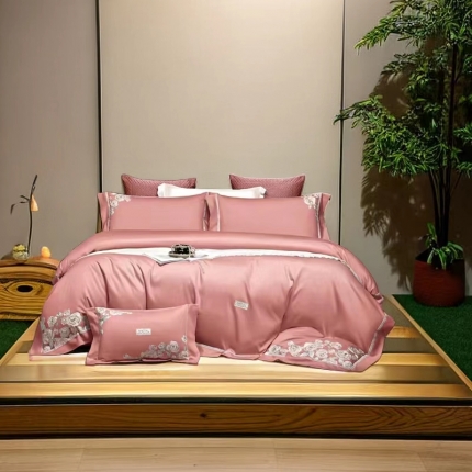 91家纺网 家纺一手货源 找家纺 （总）梦丝语家纺2023轻奢高端120支长绒棉磨毛秋冬家用四件套新品