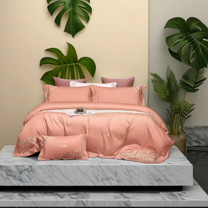 91家纺网 家纺一手货源 找家纺 （总）梦丝语家纺2023轻奢高端120支长绒棉磨毛秋冬家用四件套新品