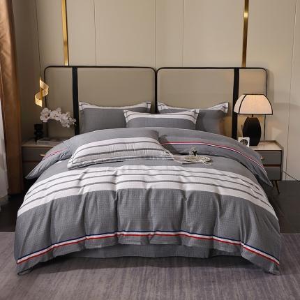 91家纺网 家纺一手货源 找家纺 晶缦 2023新款格林系列全棉活性磨毛多规格四件套 圣马可