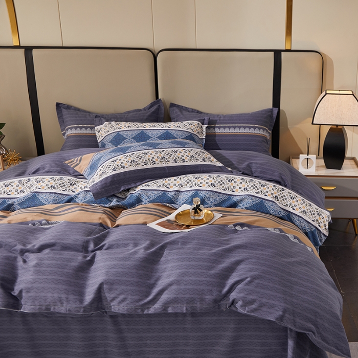 91家纺网 家纺一手货源 找家纺 (总)2024新款格林系多规格活性全棉磨毛四件套保暖加厚纯棉磨毛四件套