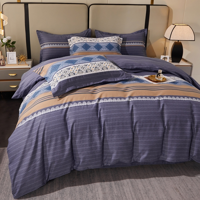 91家纺网 家纺一手货源 找家纺 (总)2024新款格林系多规格活性全棉磨毛四件套保暖加厚纯棉磨毛四件套