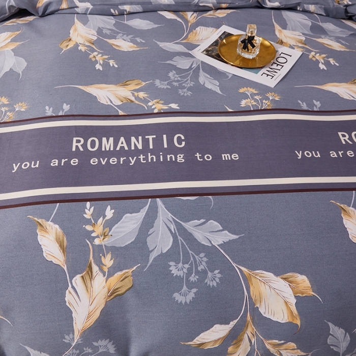 91家纺网 家纺一手货源 找家纺 晶缦 2023新款格林系列全棉活性磨毛多规格四件套 镜中花