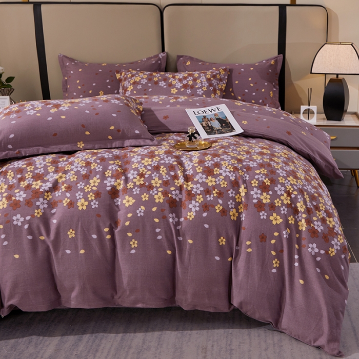 91家纺网 家纺一手货源 找家纺 晶缦 2023新款格林系列全棉活性磨毛多规格四件套 玲珑秀