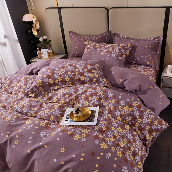 91家纺网 家纺一手货源 找家纺 晶缦 2023新款格林系列全棉活性磨毛多规格四件套 玲珑秀