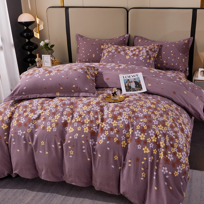 91家纺网 家纺一手货源 找家纺 晶缦 2023新款格林系列全棉活性磨毛多规格四件套 玲珑秀