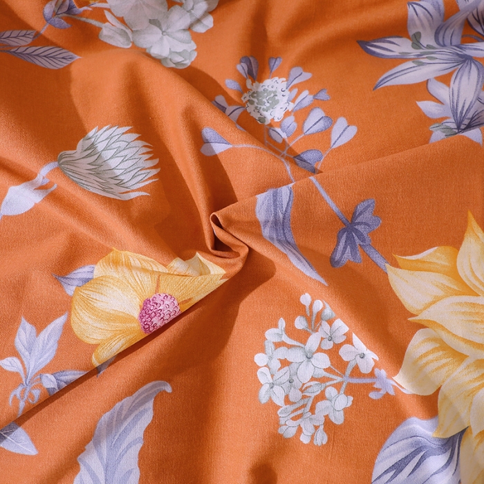 91家纺网 家纺一手货源 找家纺 晶缦 2023新款格林系列全棉活性磨毛多规格四件套 浪漫花语