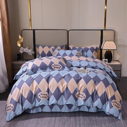 晶缦 2023新款格林系列全棉活性磨毛多规格四件套 棱镜