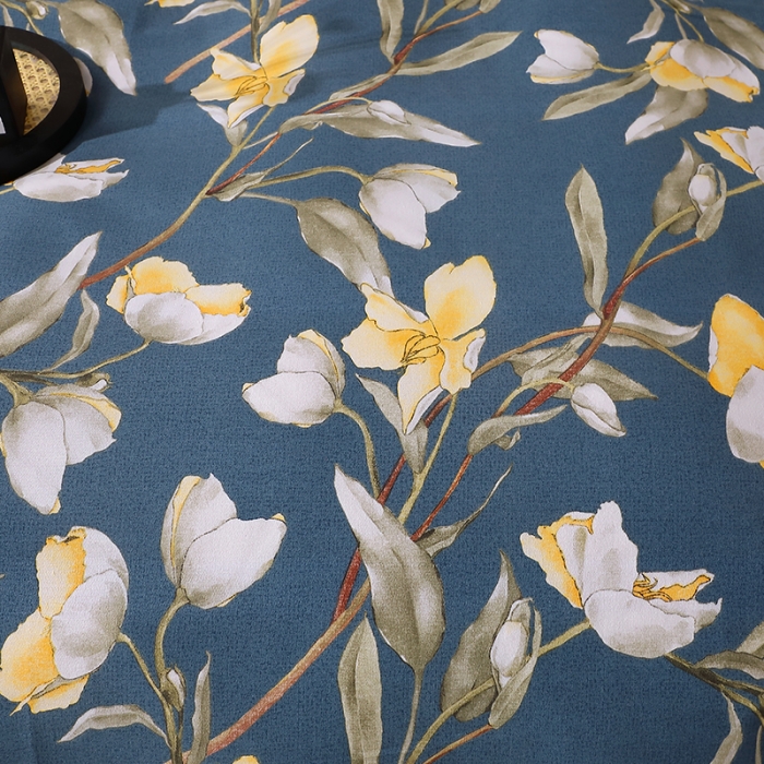 91家纺网 家纺一手货源 找家纺 晶缦 2023新款格林系列全棉活性磨毛多规格四件套 如月梦蓝