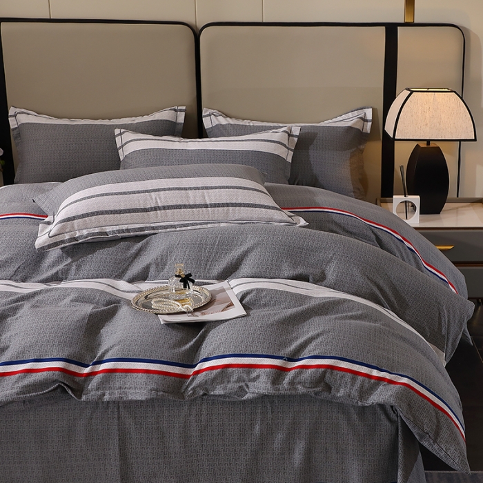 91家纺网 家纺一手货源 找家纺 晶缦 2023新款格林系列全棉活性磨毛多规格四件套 圣马可