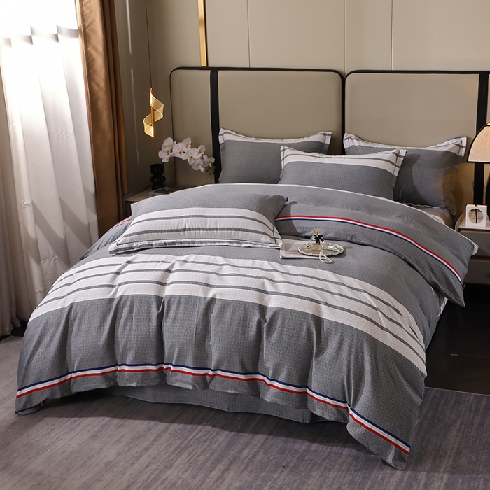 91家纺网 家纺一手货源 找家纺 晶缦 2023新款格林系列全棉活性磨毛多规格四件套 圣马可