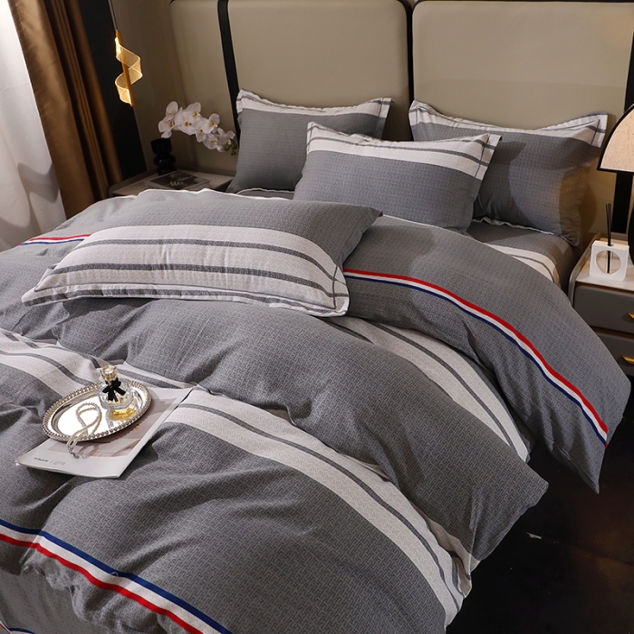 91家纺网 家纺一手货源 找家纺 晶缦 2023新款格林系列全棉活性磨毛多规格四件套 圣马可