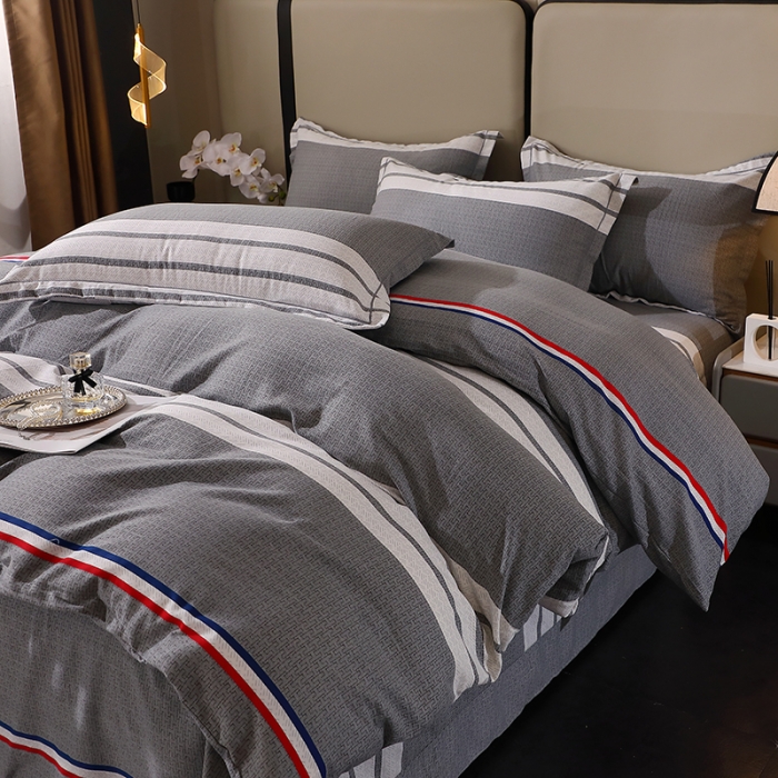 91家纺网 家纺一手货源 找家纺 晶缦 2023新款格林系列全棉活性磨毛多规格四件套 圣马可