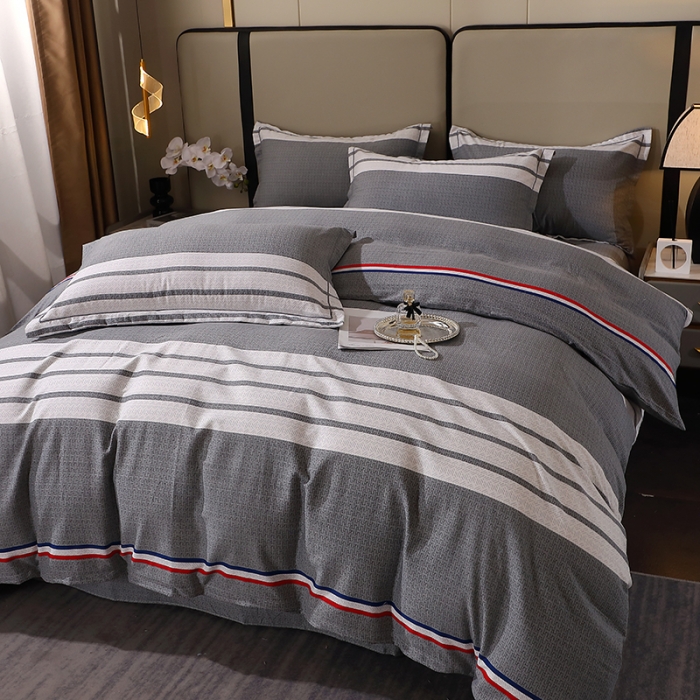 91家纺网 家纺一手货源 找家纺 晶缦 2023新款格林系列全棉活性磨毛多规格四件套 圣马可