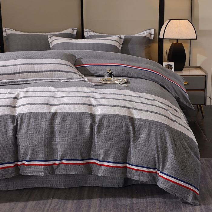 91家纺网 家纺一手货源 找家纺 晶缦 2023新款格林系列全棉活性磨毛多规格四件套 圣马可