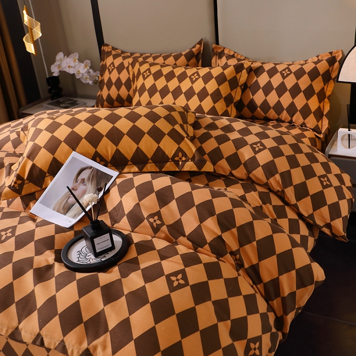 91家纺网 家纺一手货源 找家纺 晶缦 2023新款格林系列全棉活性磨毛多规格四件套 星罗