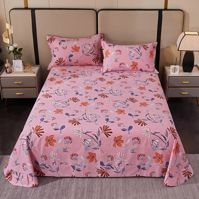 91家纺网 家纺一手货源 找家纺 总-2024新款格林系全棉活性磨毛床单单件多规格纯棉磨毛单床单单品床单