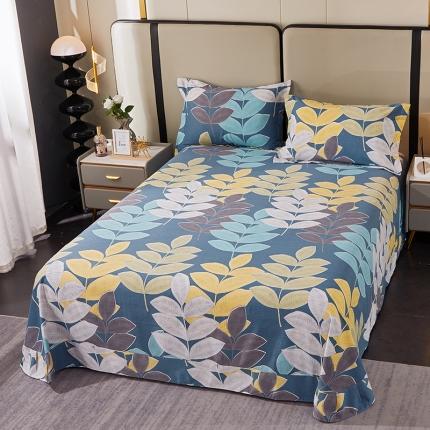 晶缦 2023新款格林系列全棉活性磨毛多规格床单 碧水瑶