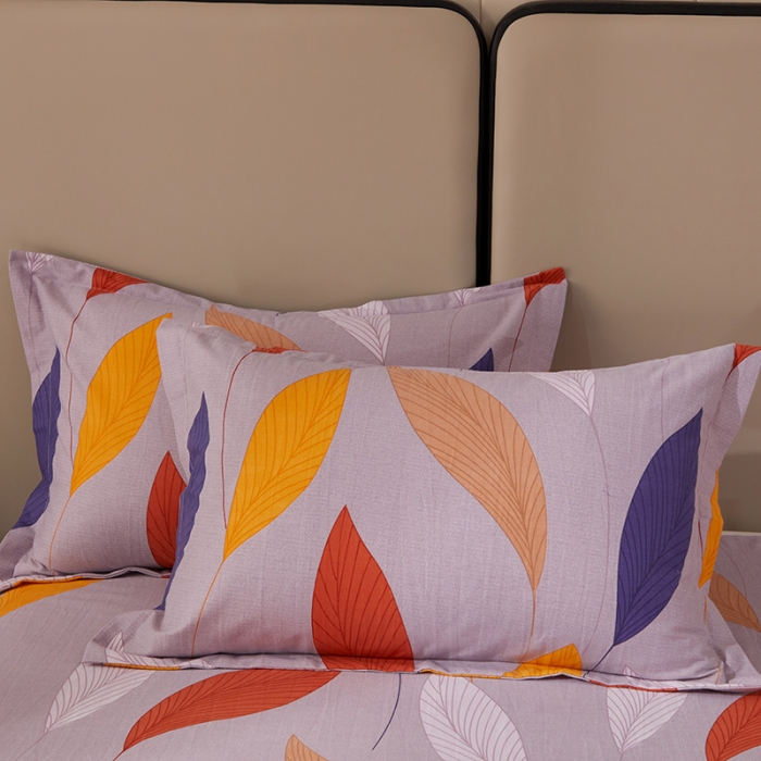 91家纺网 家纺一手货源 找家纺 晶缦 2023新款格林系列全棉活性磨毛多规格床单 花姿摇曳灰