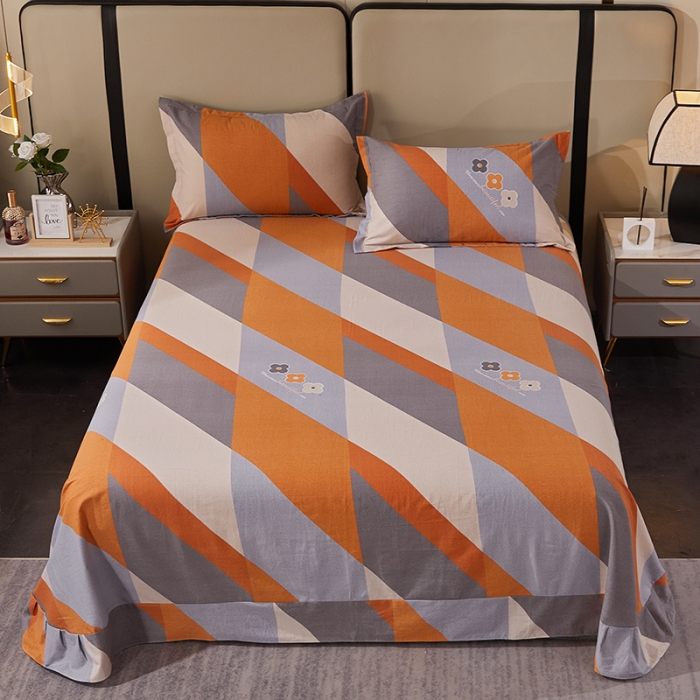 91家纺网 家纺一手货源 找家纺 晶缦 2023新款格林系列全棉活性磨毛多规格床单 曼妙花絮