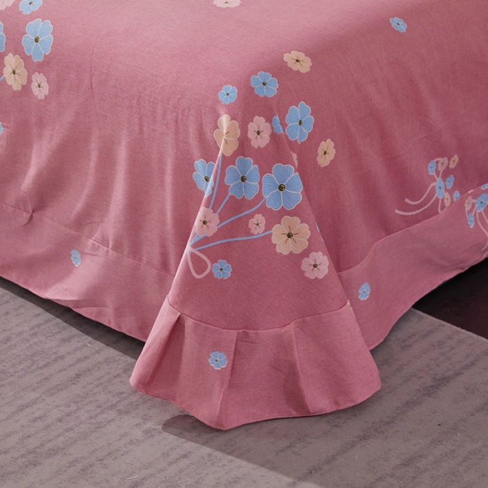 91家纺网 家纺一手货源 找家纺 晶缦 2023新款格林系列全棉活性磨毛多规格床单 沁香