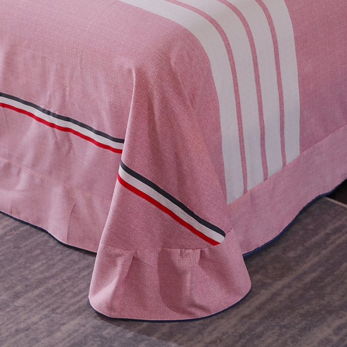 91家纺网 家纺一手货源 找家纺 晶缦 2023新款格林系列全棉活性磨毛多规格床单 爱伦粉