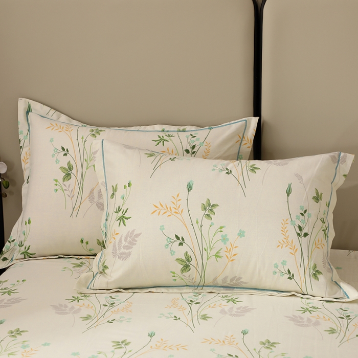 91家纺网 家纺一手货源 找家纺 晶缦 2023新款格林系列全棉活性磨毛多规格床单 林间细雨