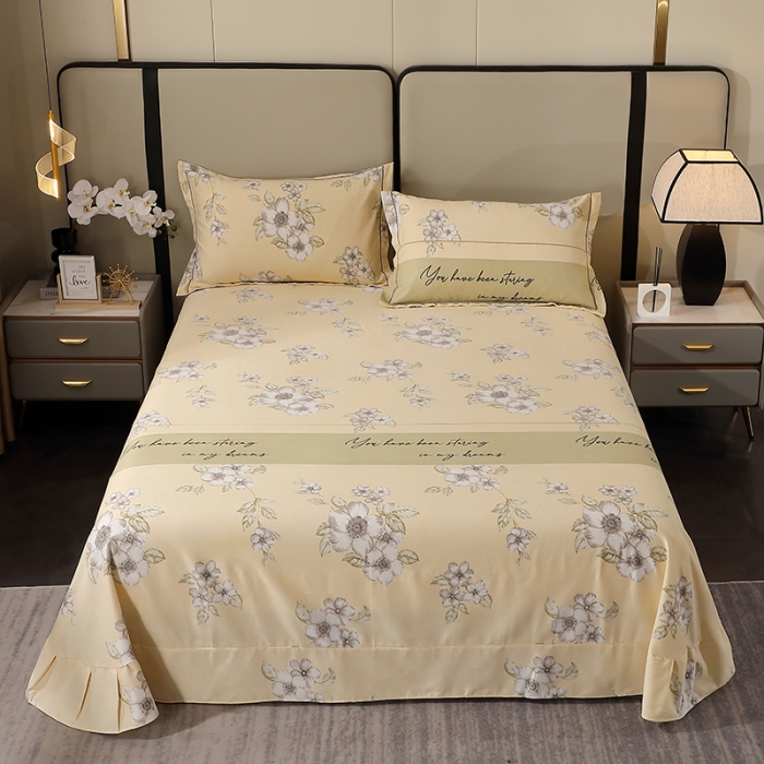 91家纺网 家纺一手货源 找家纺 晶缦 2023新款格林系列全棉活性磨毛多规格床单 瑞丽